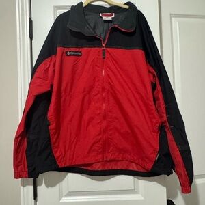 Columbia‎ Men's Red and Black Windbreaker XL Lightweight